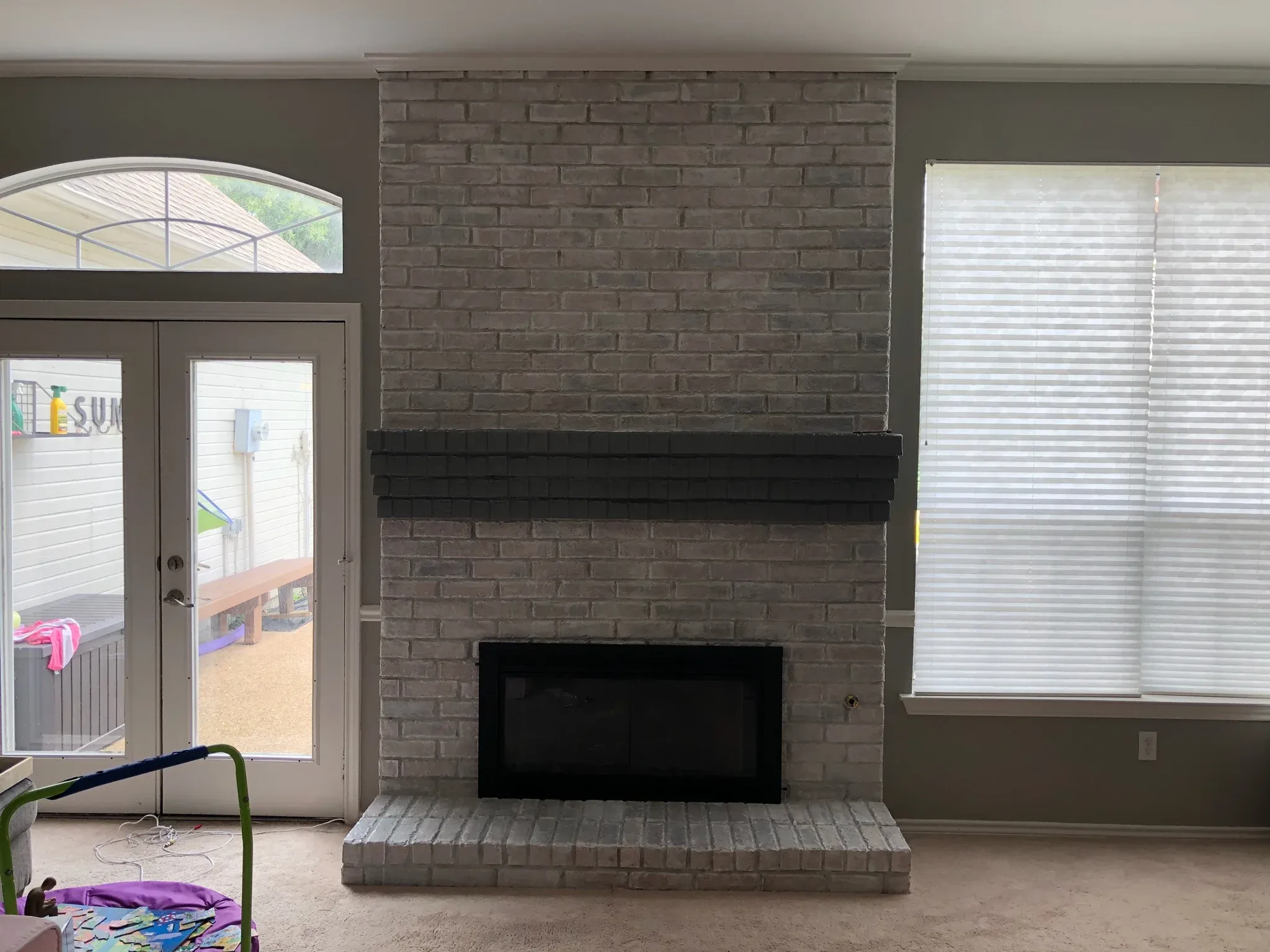 Stone Fireplace After