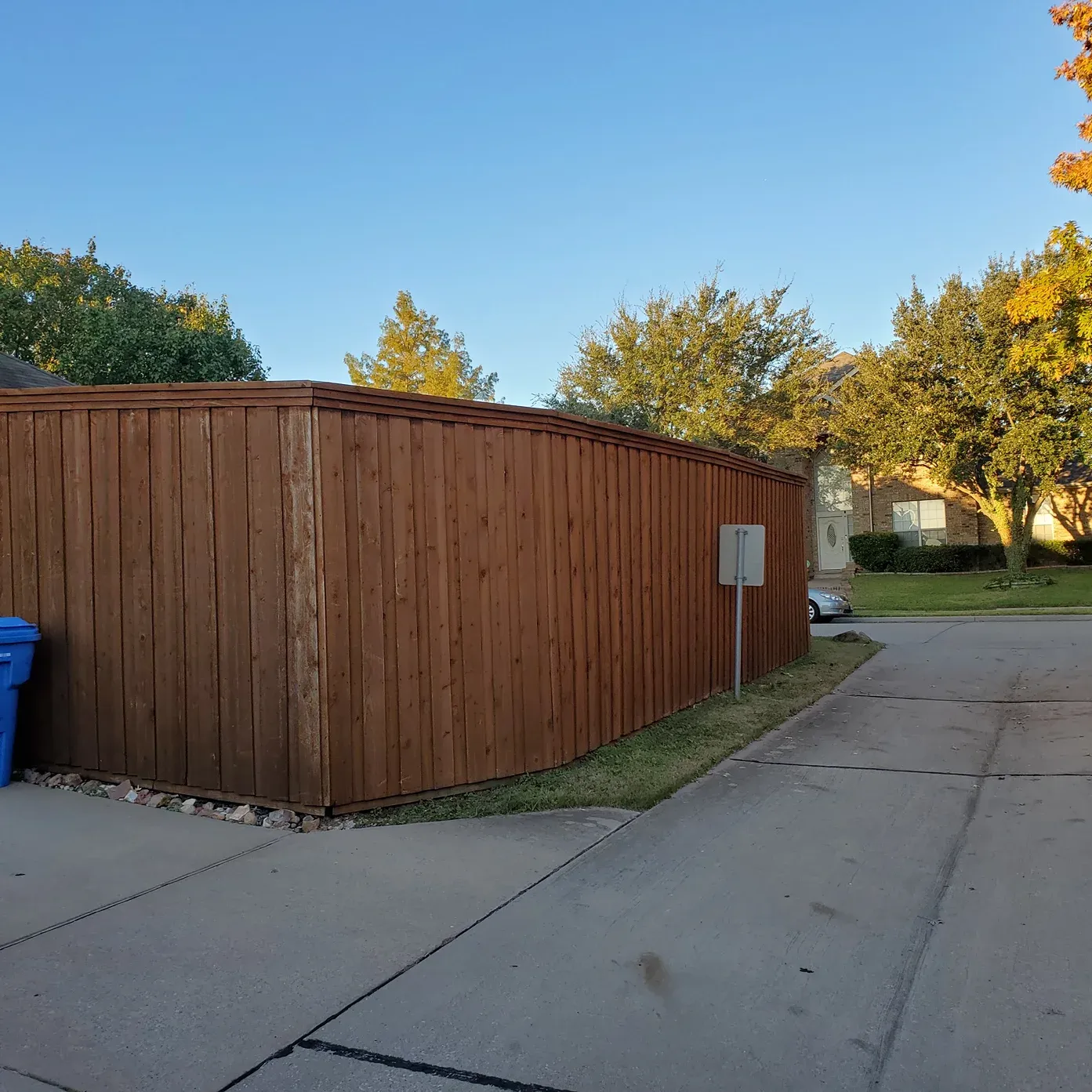 Stained Fence · Driveway